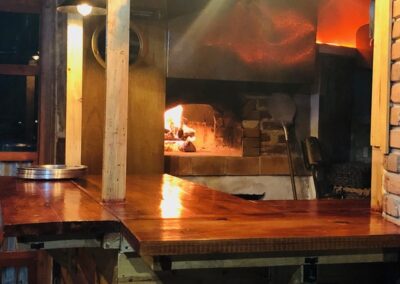 Barra de preparación de pizzas